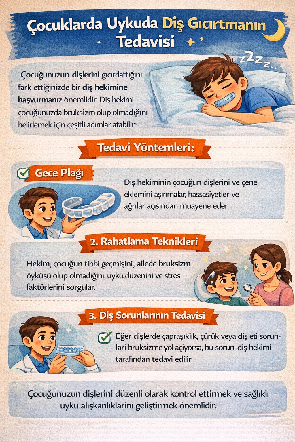 Çocuklarda Uykuda Diş Gıcırtmanın Tedavisi