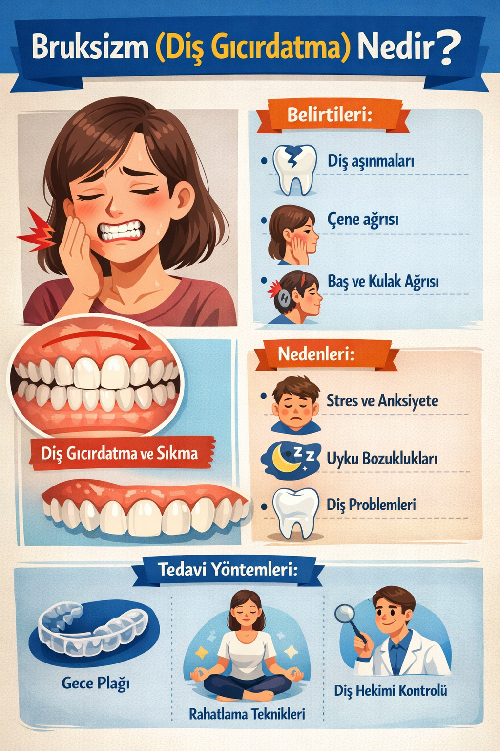 Brusizm (Diş Gıcırdatma) Nedir